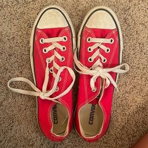 Red converse used size 7